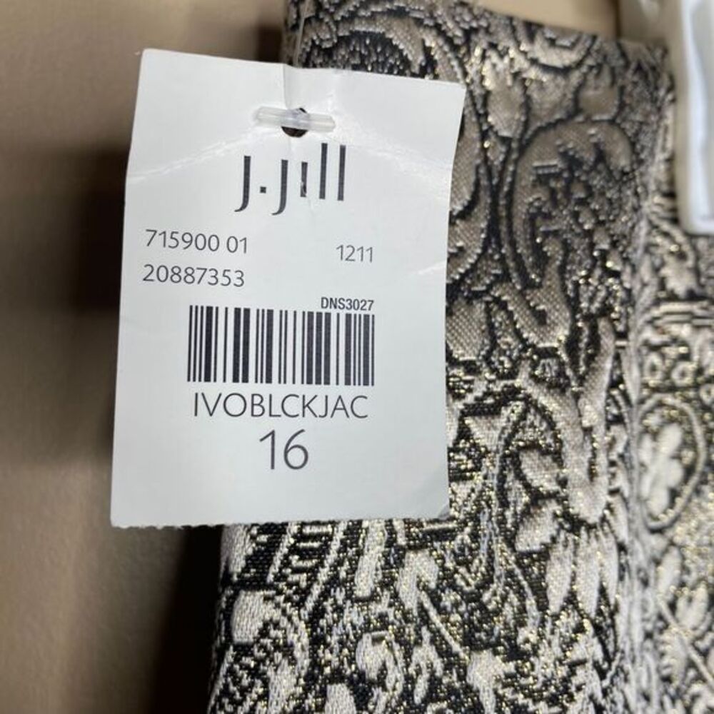 NEW J. Jill Women's Ivory Black Pencil Skirt Size 16 - Picture 4 of 8